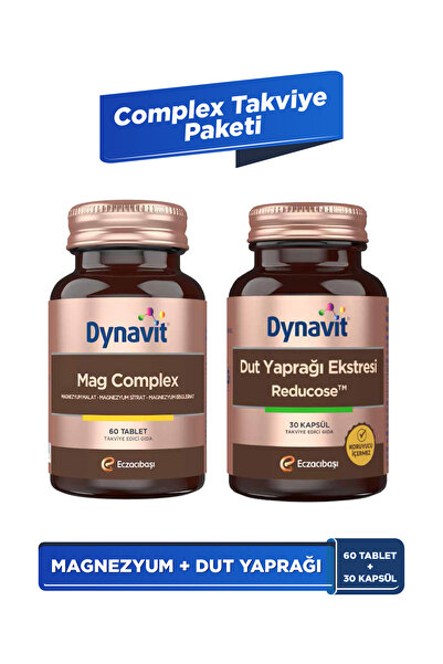 Dynavit Mag Complex 60 Tablet + Dut Yaprağı Ekstresi 30 Bitkisel Kapsül - Com...