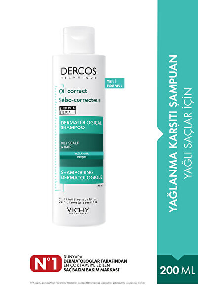 Vichy Dercos Yağlanma Karşıtı Şampuan 200 ml