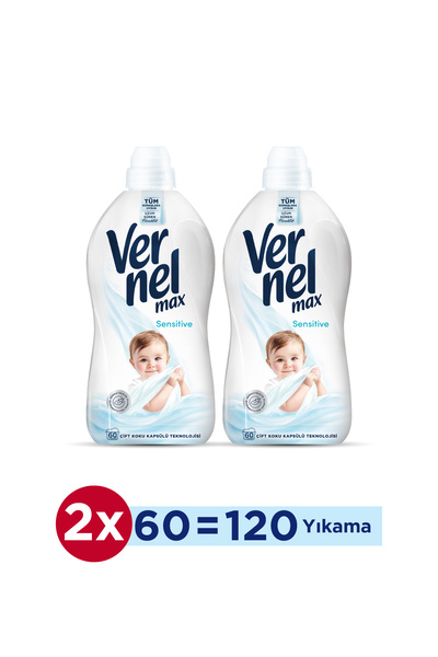 Vernel Max Taze Sensitive 1.44l 60 Yıkama 2'li Set