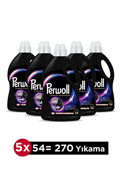 Perwoll Sıvı Çamaşır Deterjanı 5x2.97L (270 Yıkama) – Siyah Çamaşırlar İçin G...