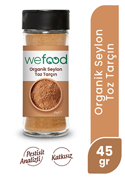 Wefood Organik Glütensiz Vegan Katkısız Seylon Tarçın Tozu 45 Gr.