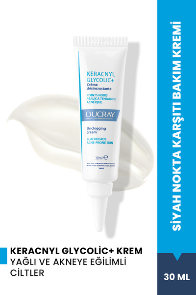 Ducray Keracnyl Glycolic+ Glikolik Asit İçeren Parlama ve Siyah Nokta Karşıtı...