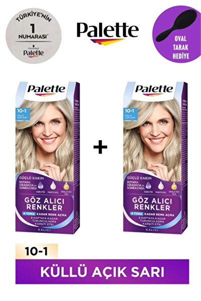 Palette Göz Alıcı Renkler Renk Açıcı 10-1 Küllü Açık Sarı Saç Boyası X 2 Adet...
