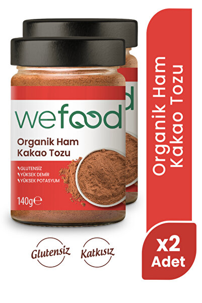 Wefood Organik Ham Kakao Tozu 140 gr 2'li