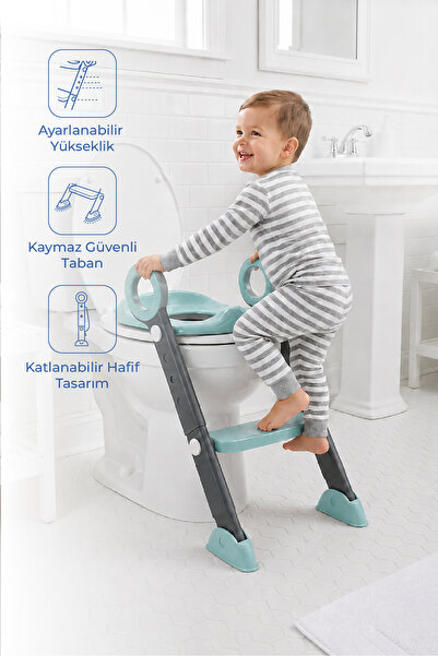 Babyjem Basamaklı & Katlanır Klozet Adaptörü 861 Mint