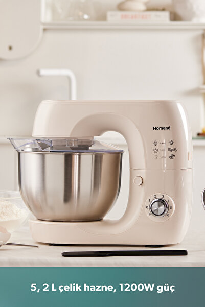 HOMEND Profashion 3082h Stand Mikser Krem 5.2 Litre