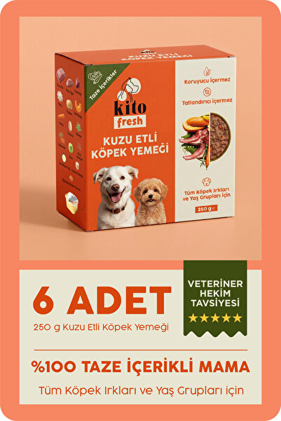 kito Fresh Kuzu Etli Taze Köpek Yemeği X 6 (1,5 KG)