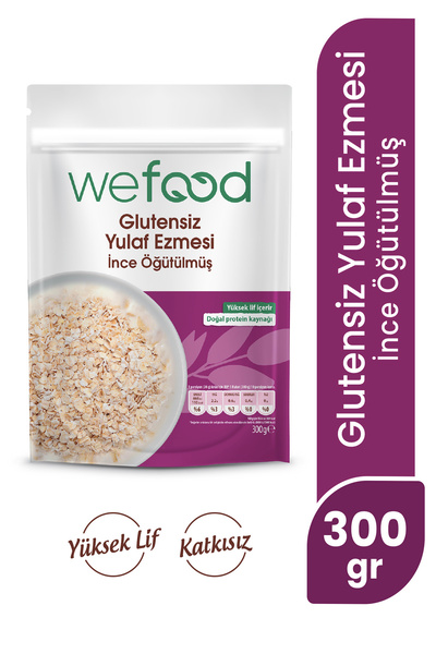 Wefood İnce Öğütülmüş Glutensiz Yulaf Ezmesi 300 gr 8683347034826