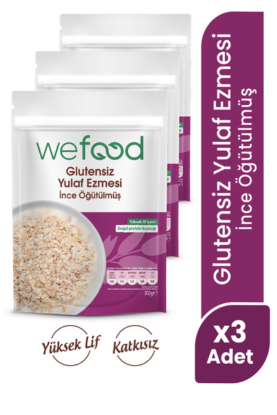 Wefood İnce Öğütülmüş Glutensiz Yulaf Ezmesi 3'lü
