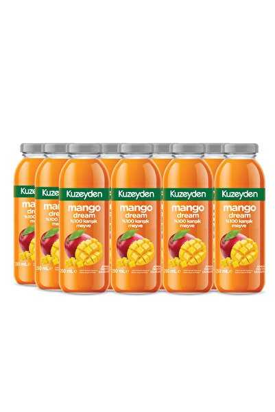 KUZEYDEN %100 Karışık Meyve Mango Suyu | 12x250ml | İlave şeker, katkı ve kor...