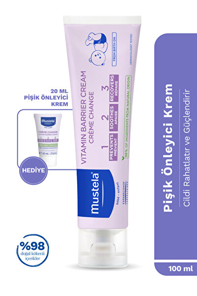 Mustela Bebek Pişik Önleyici Koruyucu Doğal Kökenli Bakım Kremi 100ml Seyahat...