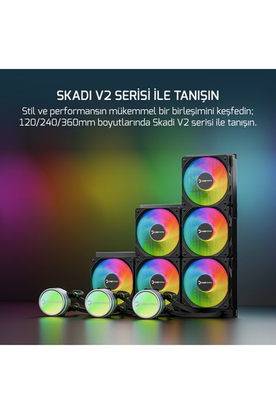 GamePower Skadi V2 120 Argb 120mm Liquid Processor Cooler Am5 and Lga1700 Compatible