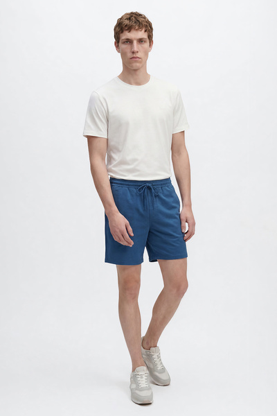 AC&Co / Altınyıldız Classics Ανδρικό σορτς Indigo P Βαμβάκι u Άνετο, αναπνεύσ...