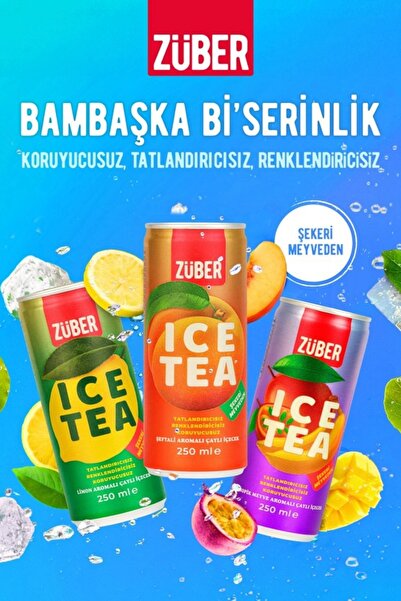 Züber Ice Tea Şeftali Soğuk Çay 250ml x 12 Adet