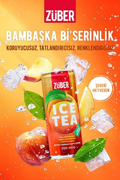 Züber Ice Tea Şeftali Soğuk Çay 250ml x 12 Adet