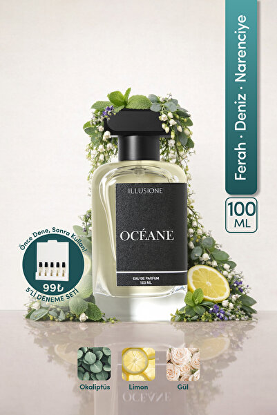 ILLUSIONE FRAGRANCE Océane EDP Erkek Parfüm 100ml | Ferah-deniz-narenciye| Ar...