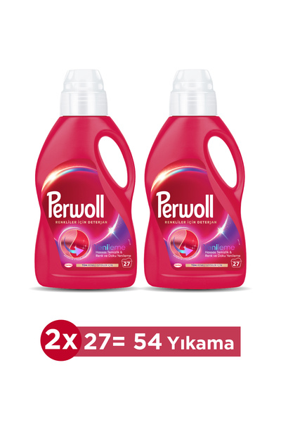 Perwoll Sıvı Deterjan Yenileme Renkliler 2x1.485ml – Renk Koruma İçin Toplam ...