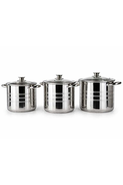 Swan Set de 6 oale din oțel inoxidabil cu capac de sticlă 22-24-26