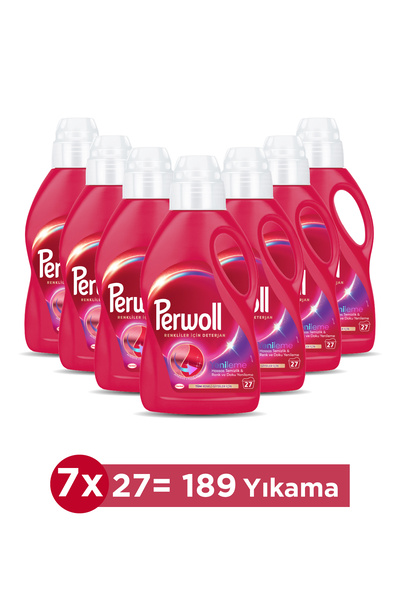 Perwoll Sıvı Deterjan Yenileme Renkliler 7x1.485ml – Canlı Renkler İçin 189 Y...