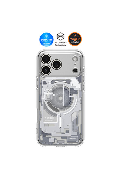 Spigen iPhone 17 Pro ince MagSafe Kılıf Ultra Hybrid MagFit Zero One White Ta...