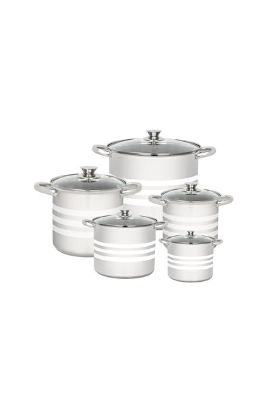 Swan Set de 10 oale din oțel inoxidabil cu capac de sticlă