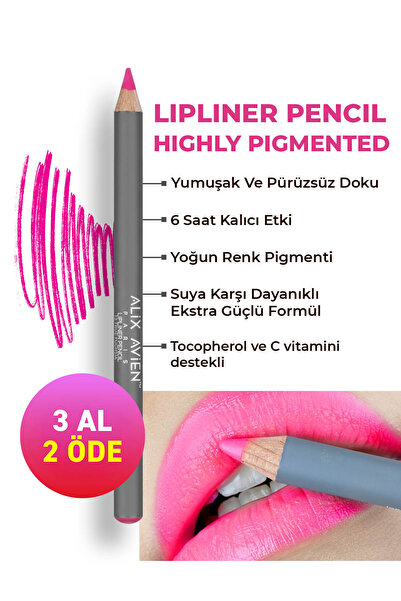 Alix Avien Uzun Süre Kalıcı Dağılma Yapmayan Nemlendirici Dudak Kalemi - Lipl...