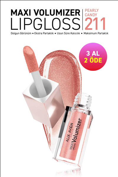 Alix Avien Maxivolumizer Lipgloss 211 - Pearly Candy - Kalıcı ve Nemlendirici...