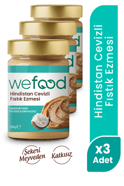 Wefood Hindistan Cevizli Fıstık Ezmesi 300 gr 3'lü
