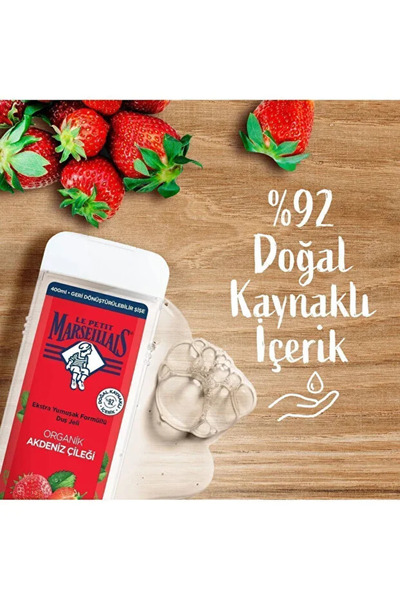 Le Petit Marseillais Akdeniz Çileği Duş Jeli 400 ml x4