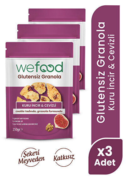 Wefood Glutensiz Granola Kuru İncir & Cevizli 250 gr 3'lü