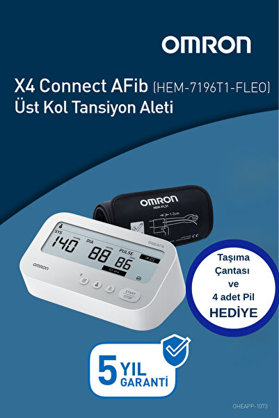 Omron X4 Connect AFib Üst Koldan Ölçer Dijital Tansiyon Aleti