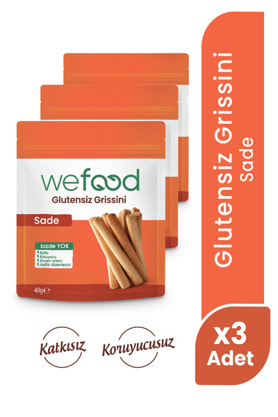 Wefood Glutensiz Grissini Sade 40 g 3'lü