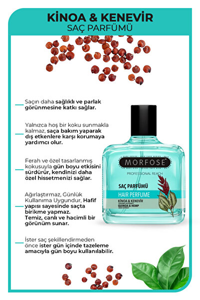 Morfose Kinoa Saç Parfümü 100 ml - Sağlıklı ve Parlak Saçlar