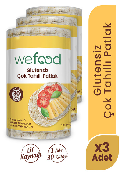 Wefood Çok Tahıllı Patlak 100 gr 3'lü