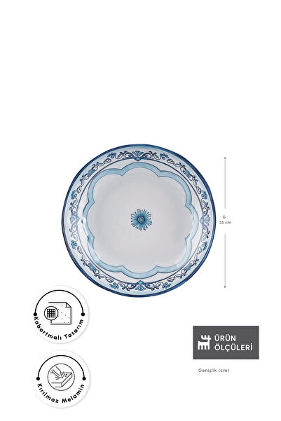 Karaca Blue Harmony Melamin Servis Tabağı 35 cm