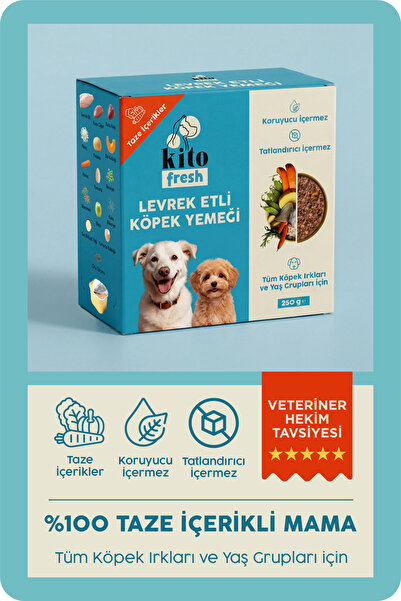 kito Fresh Levrek Etli Köpek Yemeği %100 Taze İçerikli Mama 250 gr