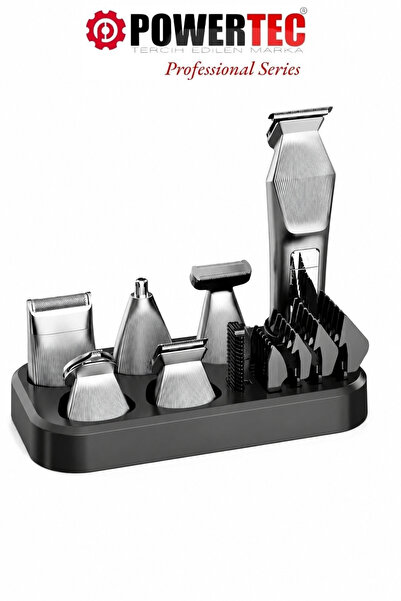 TR-1100 Professional 6-Piece Men's Care Set Hair Beard Neck Body Eyebrow Nose Shaver