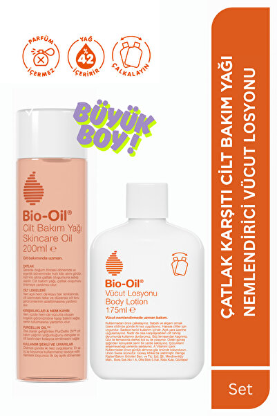 Bio-Oil Çatlak Karşıtı & Leke Karşıtı Nemlendirici Cilt Bakım Yağı 200ml& Losyon