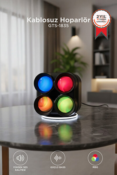 Torima Bluetooth Speaker Kablosuz Hoparlör Led Işıklı 5 Watt USB Girişli Şarj...