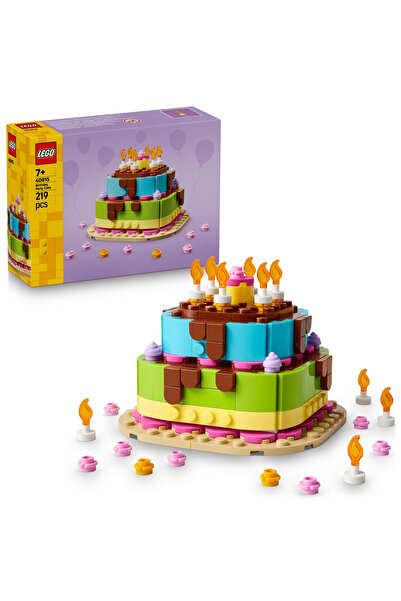 LEGO ® Doğum Günü Pastası 40815 – 7 Yaş Üzeri Çocuklar için Dekoratif Oyuncak...