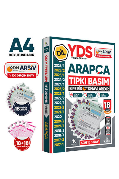 Karakutu Yayınları 2026 YDS Arapça ÖSYM Tıpkı Basım Çıkmış Soru Deneme Paketi...