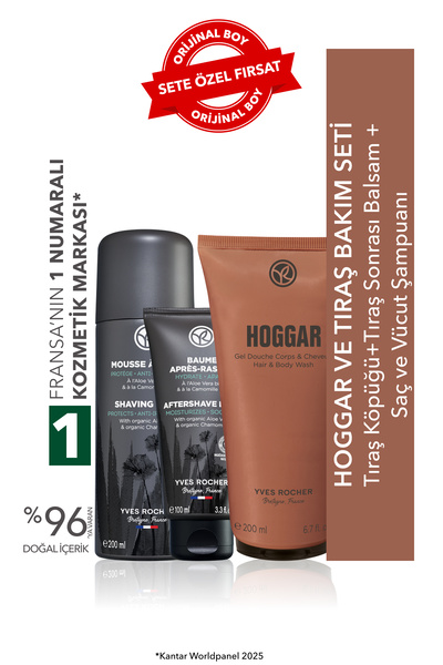 Yves Rocher Hoggar Saç Vücut Şampuanı ve Tıraş Rutin Seti-9916814