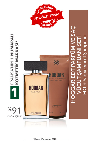 Yves Rocher Hoggar EDT Parfüm ve Saç Vücut Şampuanı Seti-9916810