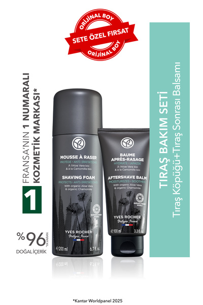 Yves Rocher Tıraş Köpüğü, Tıraş Balsamı Orjinal Boy Bakım Sakal Bakım Seti