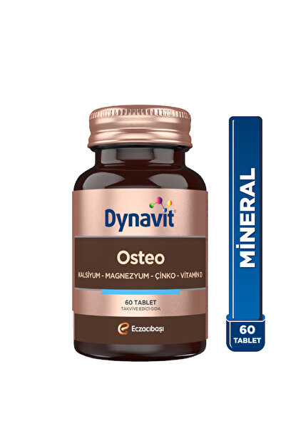 Dynavit Osteo 60 Tablet - Kalsiyum, Magnezyum, Çinko, Bor, Bakır, Selenyum, V...