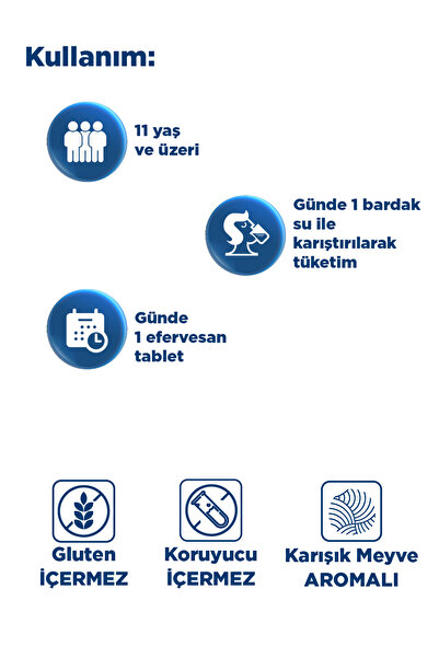 Dynavit Vitamin C & Sambucus Nigra & Çinko 15 Efervesan Tablet - Karışık Meyve Aromalı - Bağışıklık