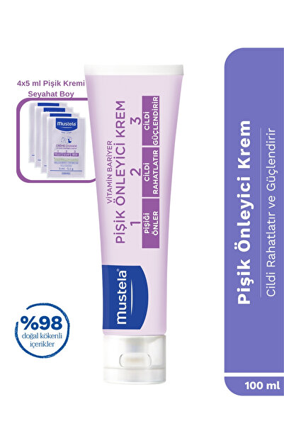 Mustela Bebek Pişik Önleyici Koruyucu Doğal Kökenli Bakım Kremi 100ml Seyahat...