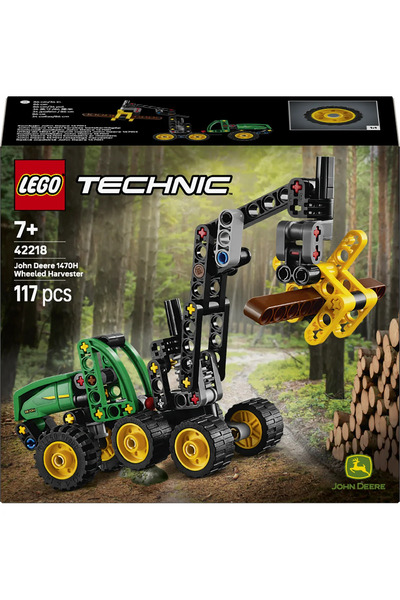 LEGO ® Technic™ John Deere 1470H Tekerlekli Orman Makinesi 42218 – 7+ için Oyuncak Yapım Seti (117P)