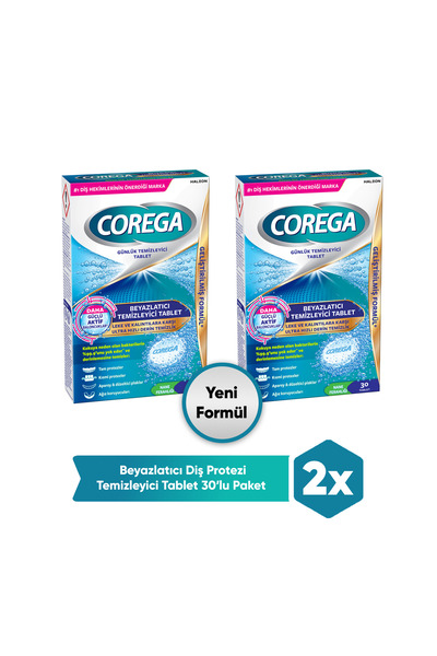 Corega Beyazlatıcı Temizleyici Tablet 60'lı Paket