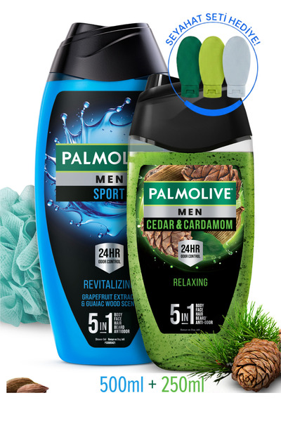 Palmolive Erkek Duş Jeli 500 Ml, Men Sedir Ağacı Kokulu 250 Ml Küçük Boy Duş ...